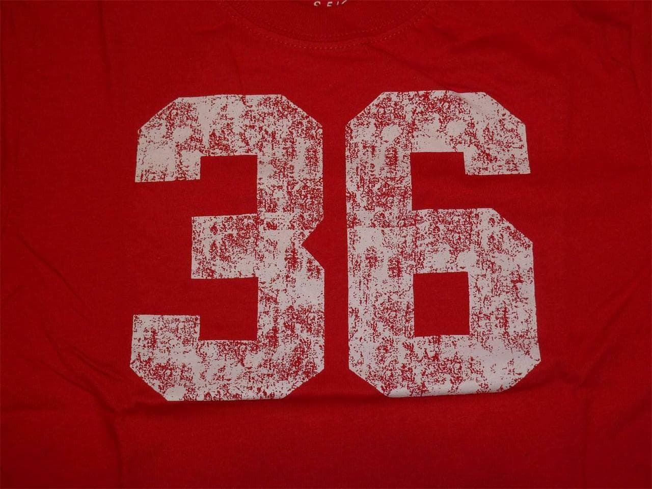 The Children's Place Boy's Football Jersey Cotton Short Sleeve Tee Red Small 5/6 - Thumbnail 2