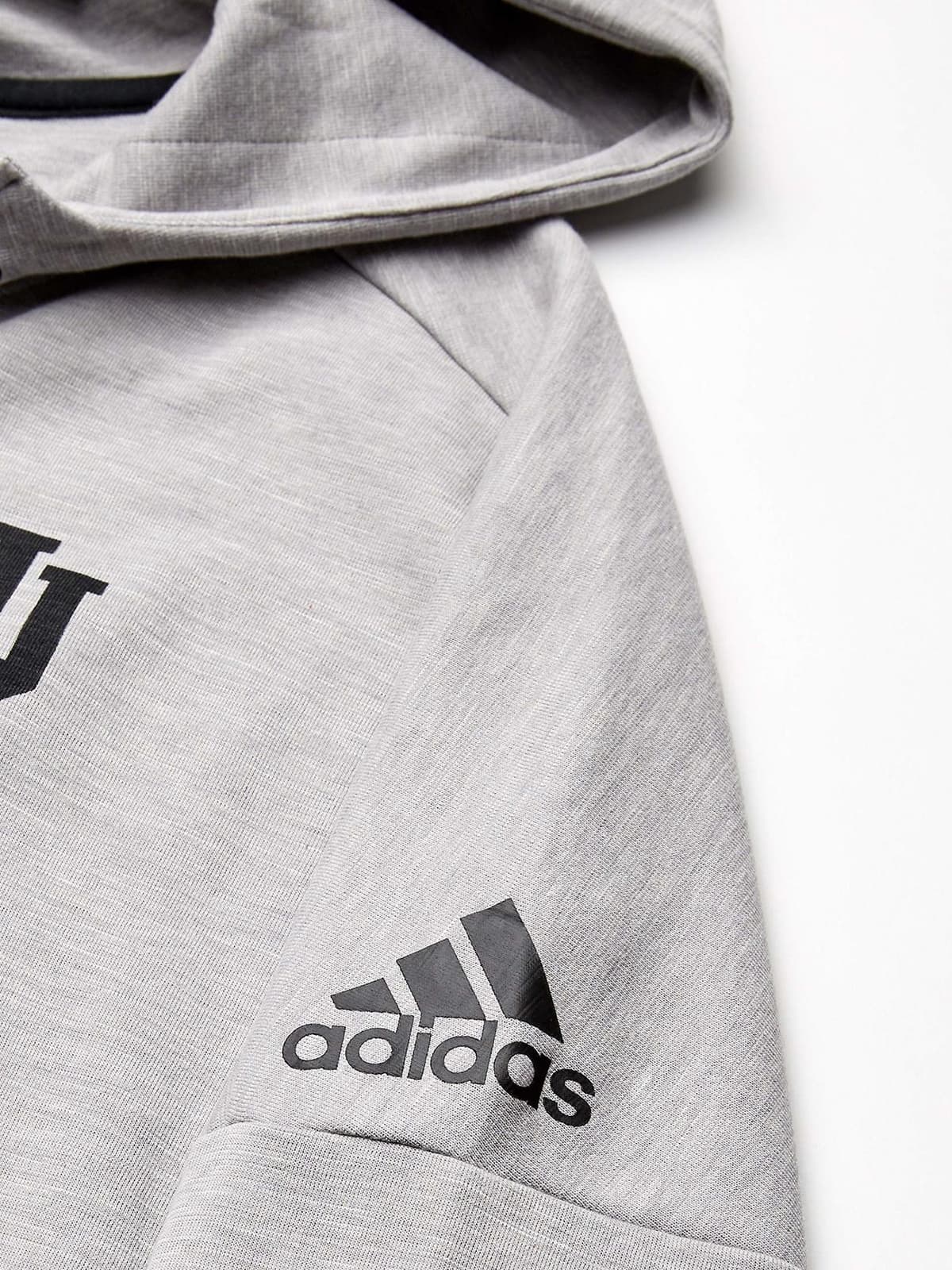adidas Men's Indiana Hoosiers Stadium ID Heavy Duty Full Zip Hoodie Gray 2XL - Thumbnail 3