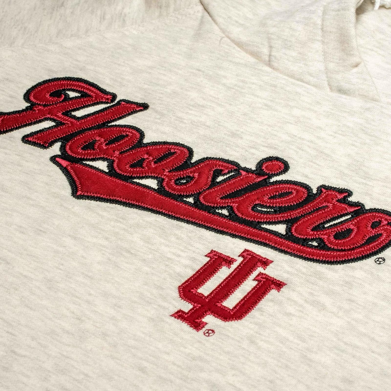 League Brand Women's Indiana Hoosiers Academy Pullover Hoodie Oatmeal Gray Large - Thumbnail 2