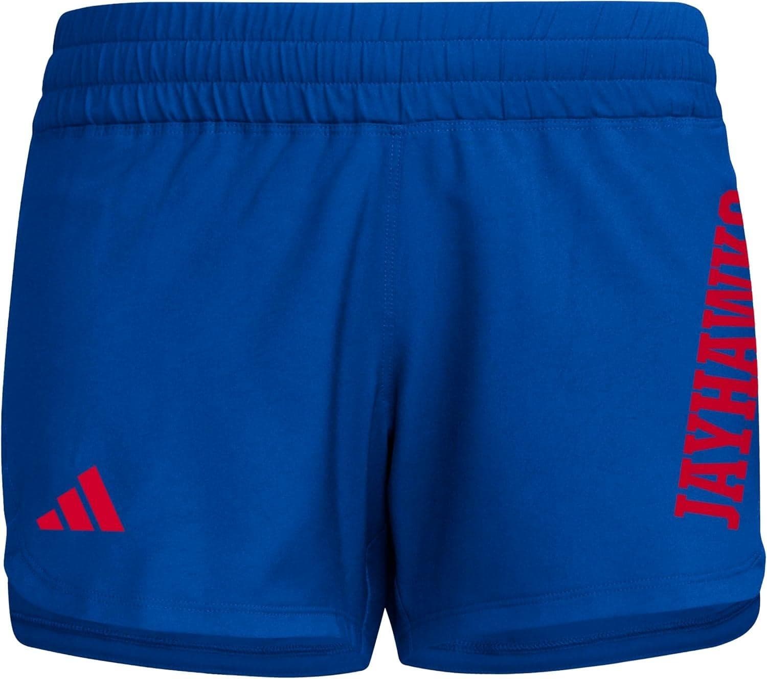 adidas Women's Kansas Jayhawks Aeroready Designed to Move Shorts Medium Blue - Thumbnail 3