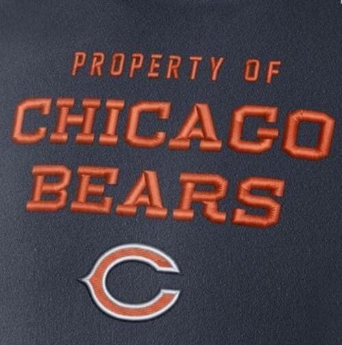 Nike Men's Chicago Bears Club Pullover Stadium Crew Sweatshirt Navy Blue Medium - Thumbnail 2