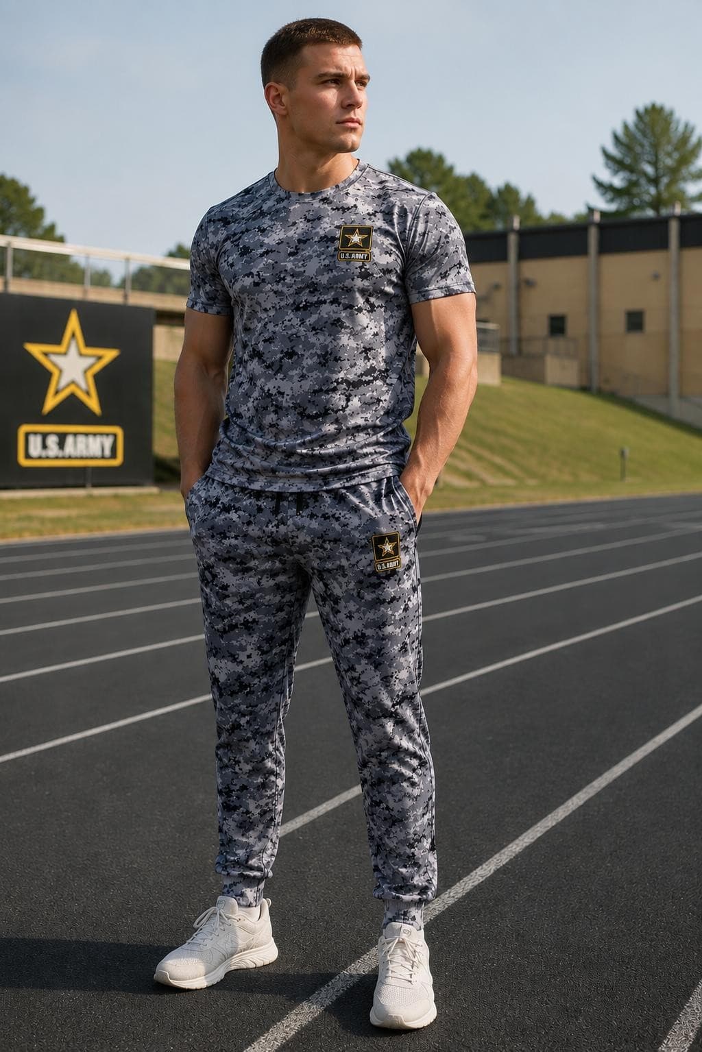 Forman Mills Men's US Army Urban Digital Camouflage Graphic Joggers Pants XL - Thumbnail 3
