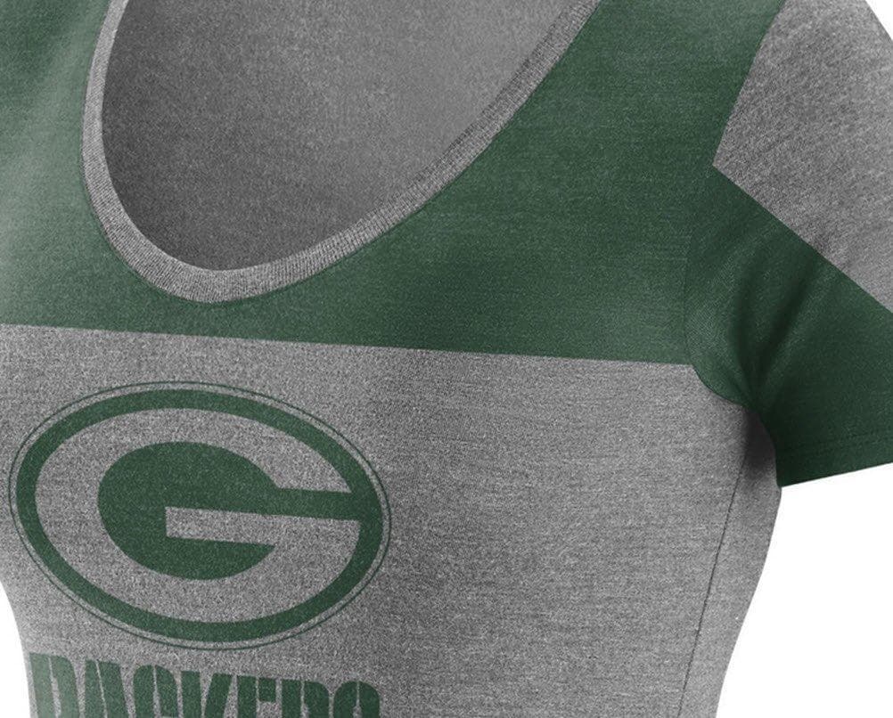 Nike Women's Green Bay Packers Champ Drive Triblend T-shirt Gray Medium - Thumbnail 4