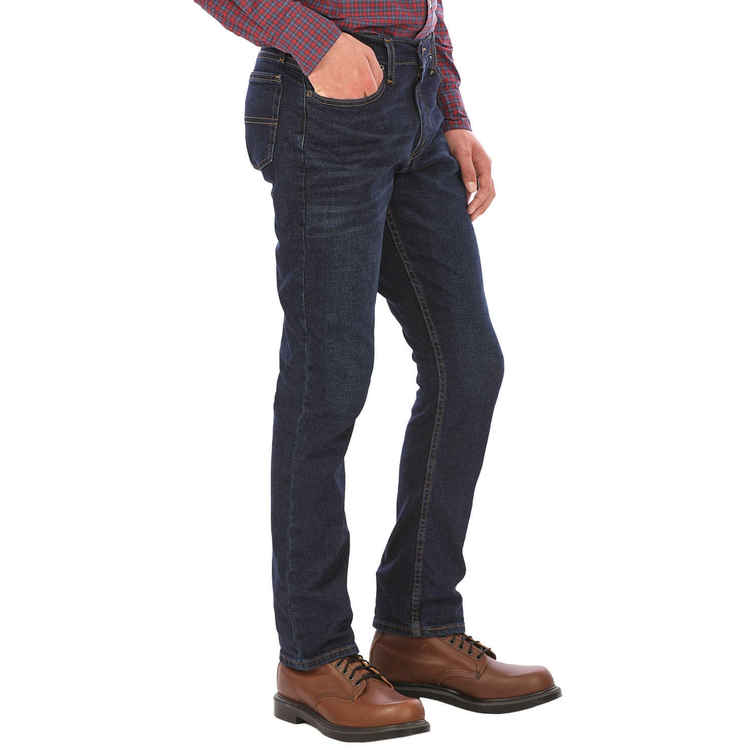 Member's Mark Men's Premium Straight Fit Stretch Denim Jeans Dark Wash 38x30 - Thumbnail 2