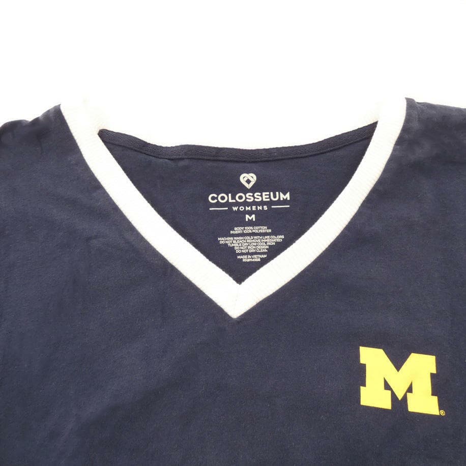 Colosseum Women's Michigan Wolverines Alrighty Long Sleeve T-Shirt Medium Blue - Thumbnail 3