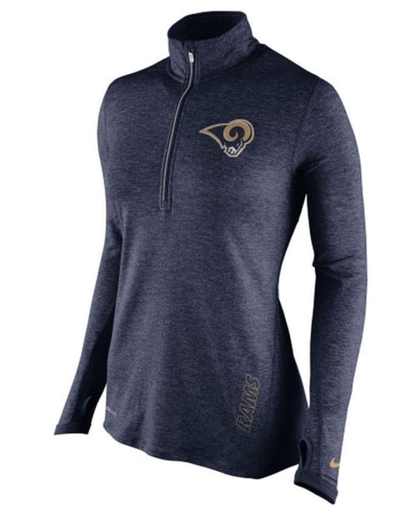 Nike Women's Los Angeles Rams Quarter Zip Element Training Top Blue Large - Thumbnail 3