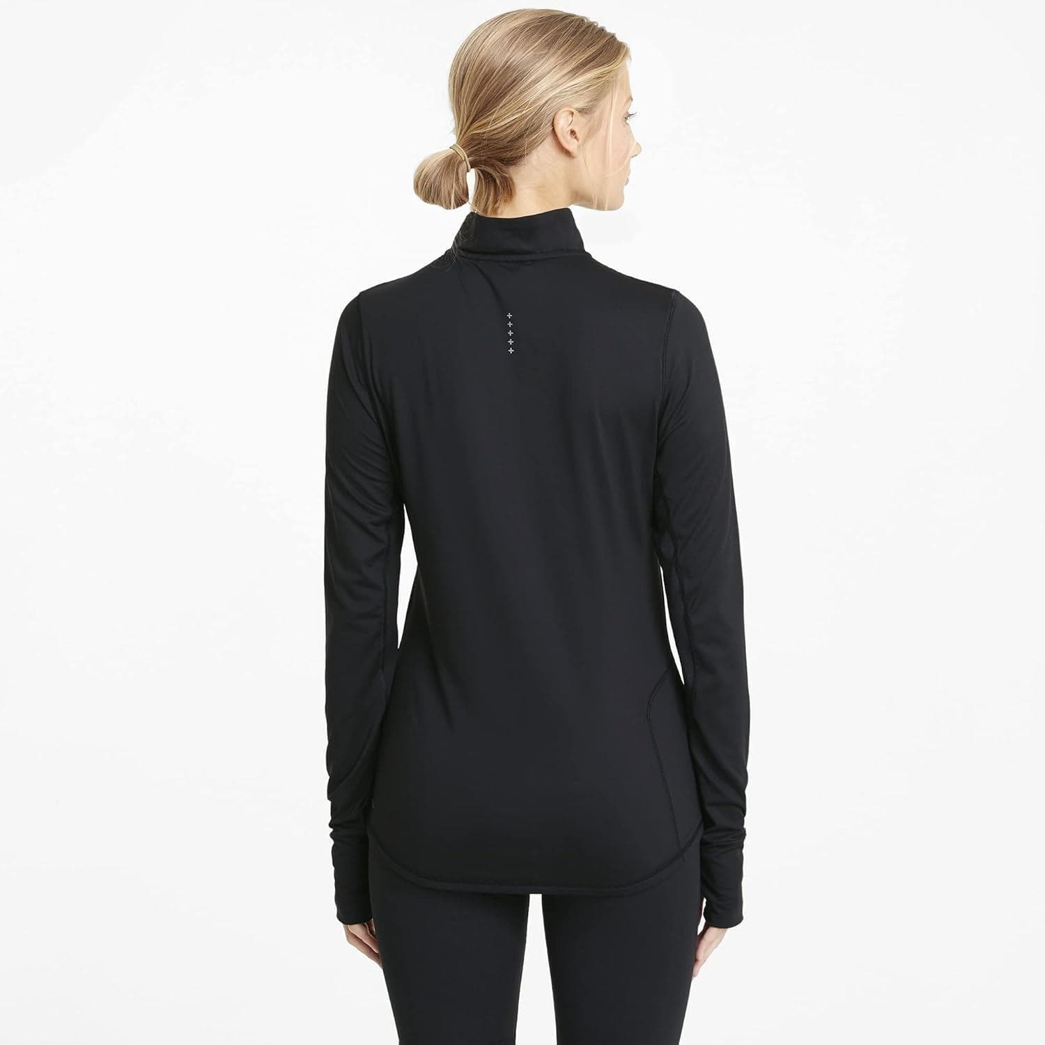 Puma Women's DryCell Favorite Running Quarter Zip Pullover Top Black X-Large - Thumbnail 2