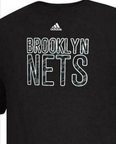 Adidas Men's Brooklyn Nets Short Sleeved Camo Filled T-shirt Medium Black - Thumbnail 3