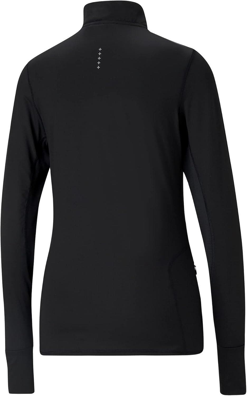 Puma Women's DryCell Favorite Running Quarter Zip Pullover Top Black X-Large - Thumbnail 9
