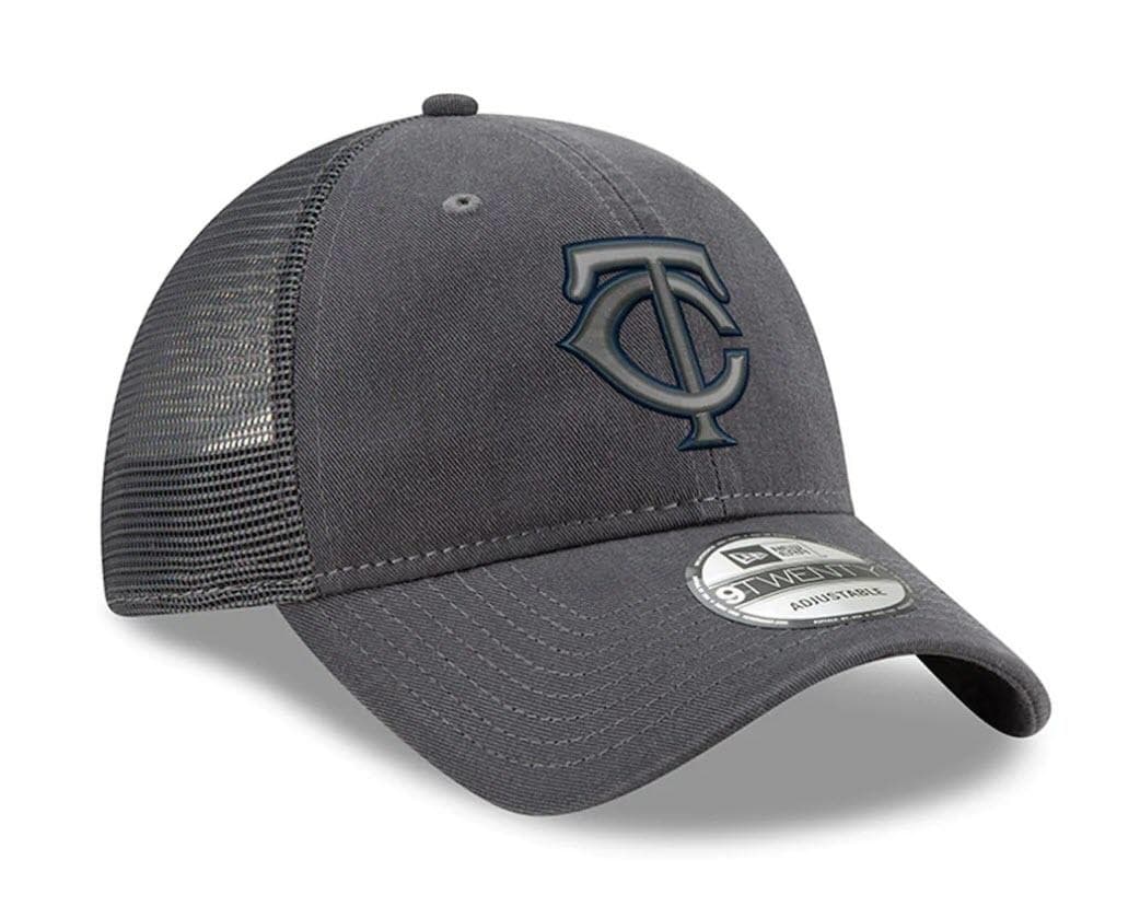 New Era Minnesota Twins Velocity Trucker 9TWENTY Cap Graphite Gray Adjustable - Thumbnail 3