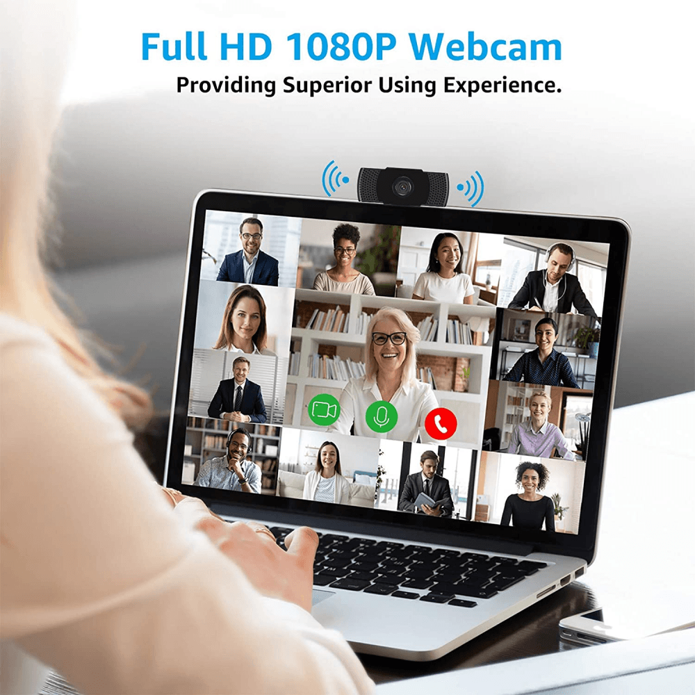 Ehome USC40 1080P Webcam with Microphone USB 2.0 Noise-Cancelling Web Camera - Thumbnail 2