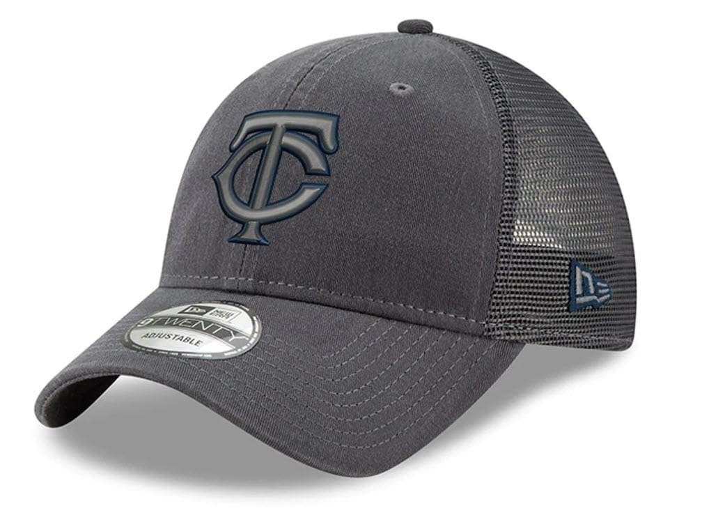 New Era Minnesota Twins Velocity Trucker 9TWENTY Cap Graphite Gray Adjustable - Thumbnail 5