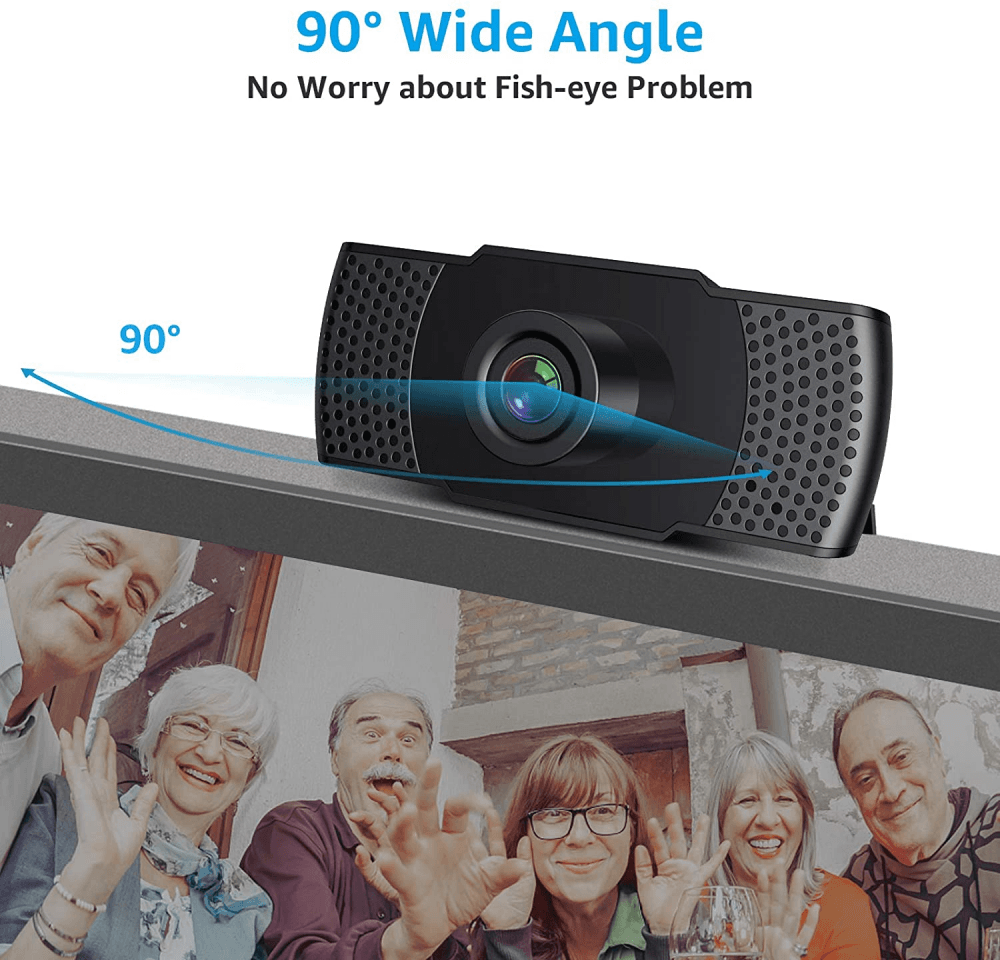 Ehome USC40 1080P Webcam with Microphone USB 2.0 Noise-Cancelling Web Camera - Thumbnail 3