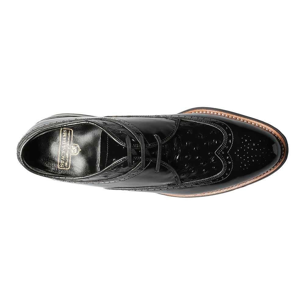 Stacy Adams Men’s Dayton Ostrich Wingtip Oxford Shoes Black Size 8 $155 Value - Thumbnail 4