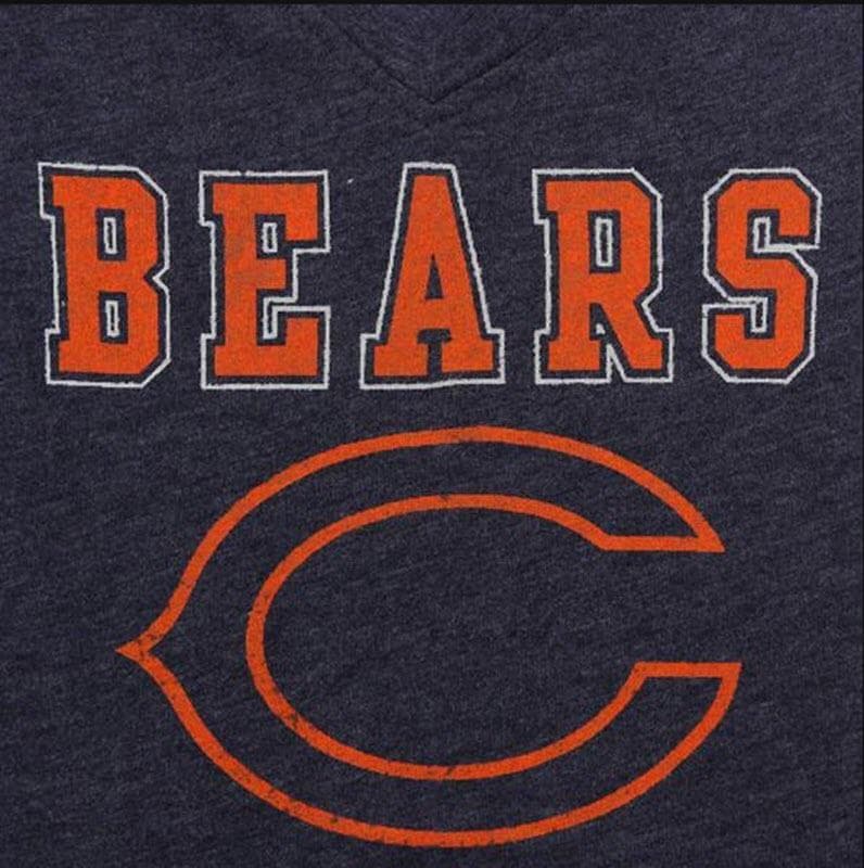 Nike Women's Chicago Bears Fan Top V-Neck T-Shirt Large Blue - Thumbnail 5