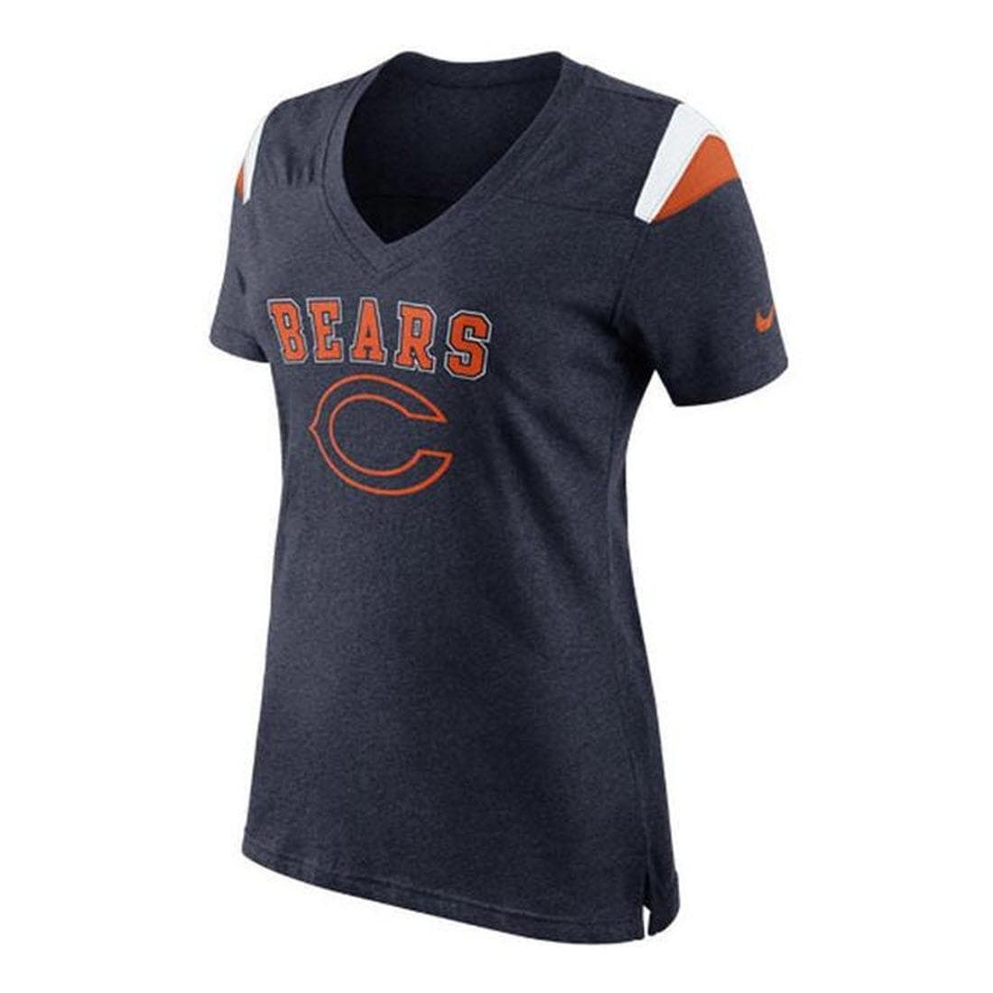 Nike Women's Chicago Bears Fan Top V-Neck T-Shirt Large Blue - Thumbnail 2