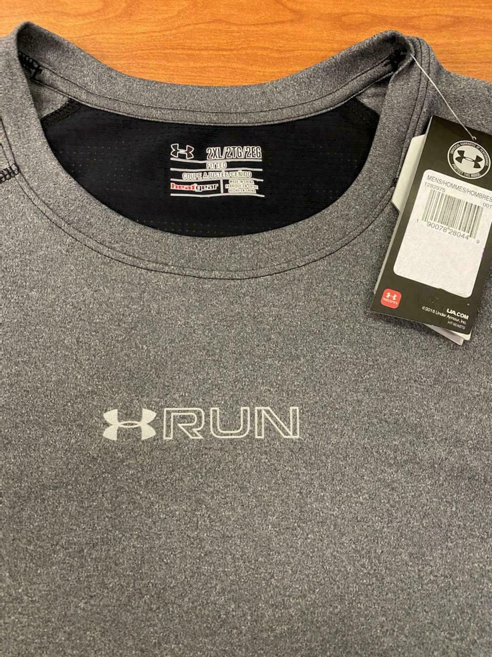 Under Armour Men's Mileage Run Twist Fitted Athletic Shirt Gray X-Large - Thumbnail 3