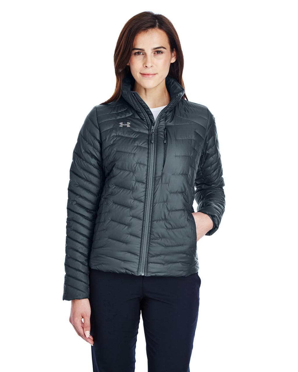 Under Armour Women's ColdGear Reactor Jacket Stealth Gray X-Large $210 Value - Thumbnail 4