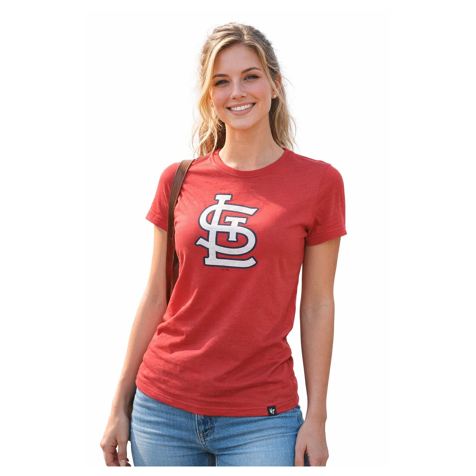 '47 Brand Women's St. Louis Cardinals Frankie Cotton T-Shirt Red Small - Thumbnail 6