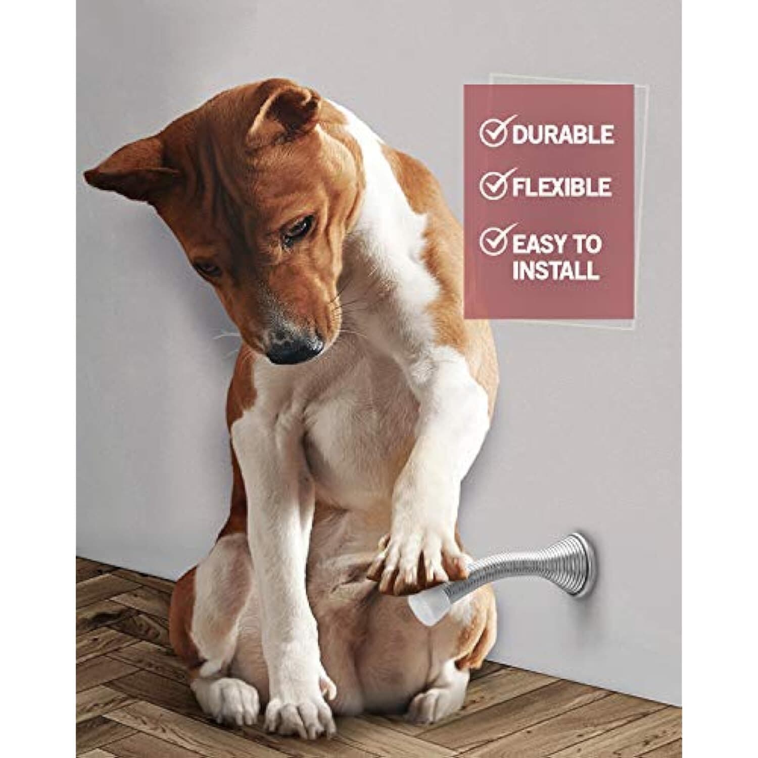 Jack N’ Drill Heavy Duty Spring Steel Door Stopper Chrome 3 1/8 in 15 Pack - Thumbnail 2
