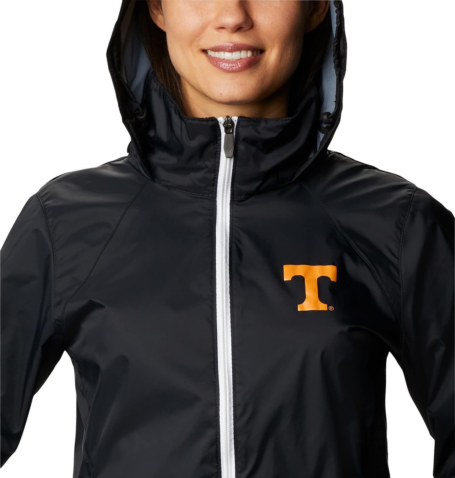 Columbia Women's Tennessee Volunteers Waterproof Hooded Jacket Black Large - Thumbnail 5