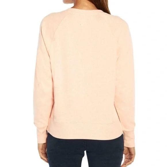 GAP Women's Long Sleeve Henley French Terry Sweatshirt Peach, XXL - Thumbnail 4