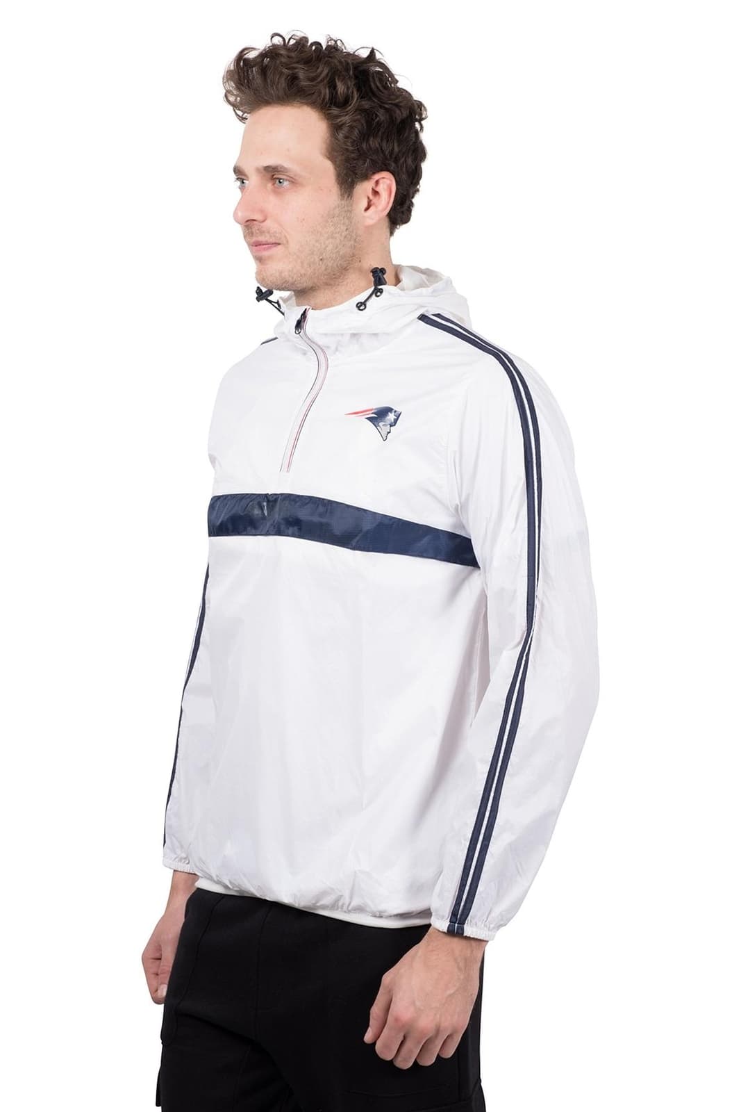 Ultra Game Men's New England Patriots Pullover Hooded Jacket White Medium - Thumbnail 2