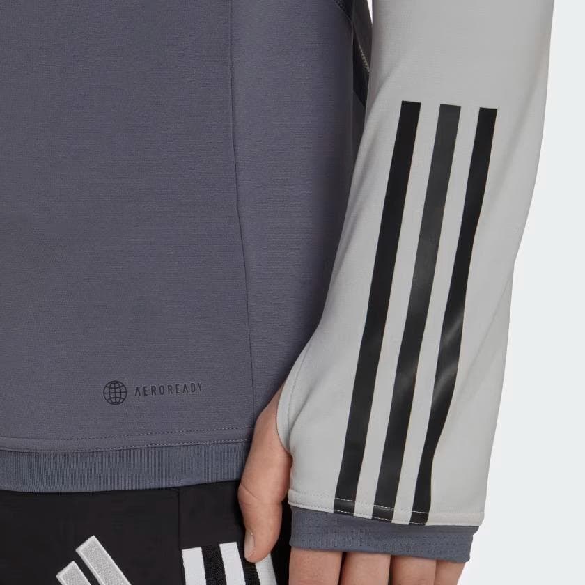Adidas Men's Tiro Aeroready Quarter-Zip Pullover Top Onyx 3XL $75 Value - Thumbnail 8