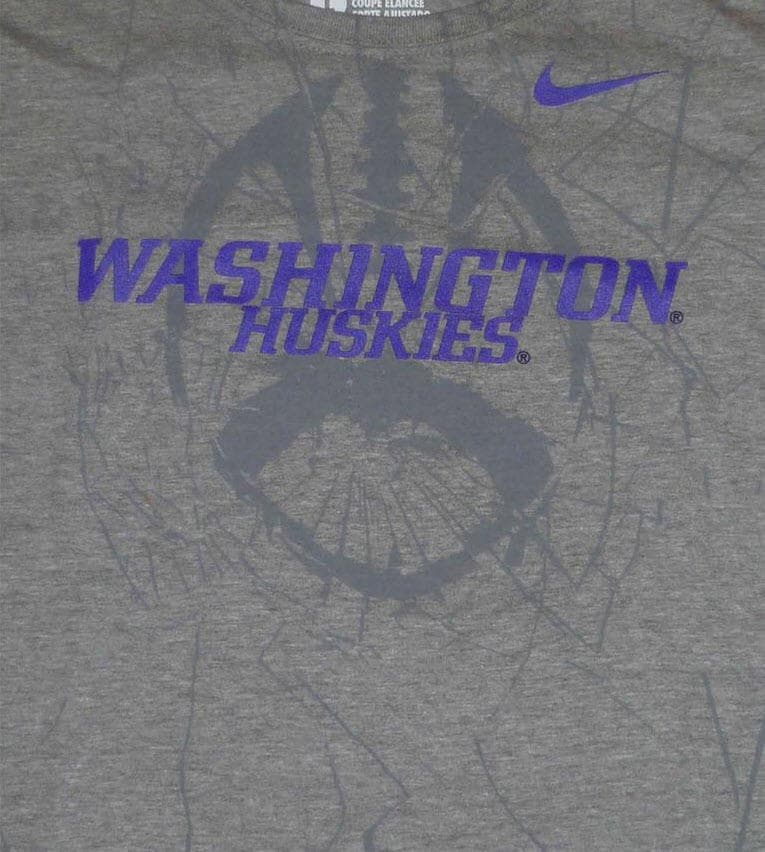 Nike Men's Washington Huskies Practice Cotton T-shirt Gray Medium - Thumbnail 6