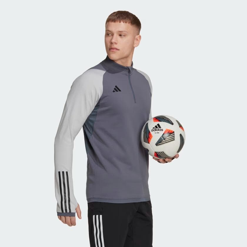 Adidas Men's Tiro Aeroready Quarter-Zip Pullover Top Onyx 3XL $75 Value - Thumbnail 3