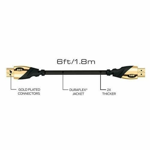 Monster 4K HDR Ultra HD Gold 60Hz 21.0 Gbps 6ft Premium HDMI Cable - Thumbnail 5