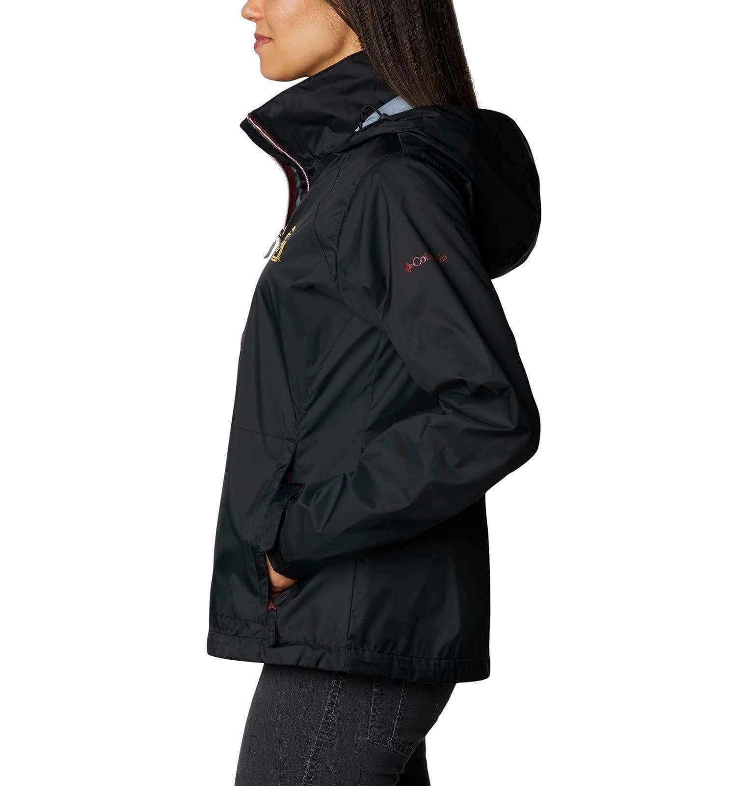 Columbia Women's Florida State Seminoles Waterproof Hooded Jacket XL Black - Thumbnail 3
