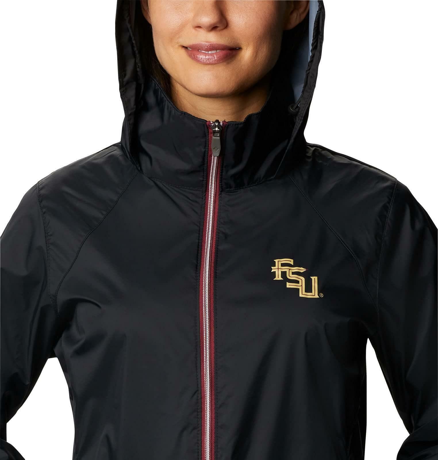 Columbia Women's Florida State Seminoles Waterproof Hooded Jacket XL Black - Thumbnail 8
