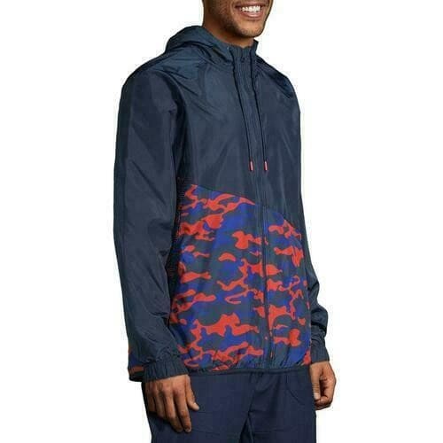 Russell Athletic Men's Camouflage Water Resistant Windbreaker Jacket Blue XL - Thumbnail 2