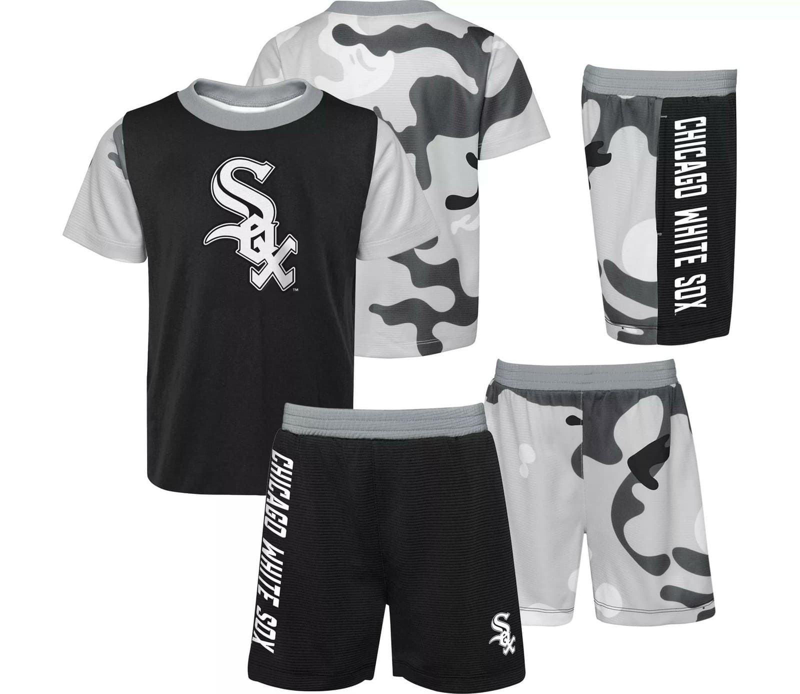 MLB Apparel Youth Chicago White Sox Camouflage Two Piece Shorts Set Small (4) - Thumbnail 3