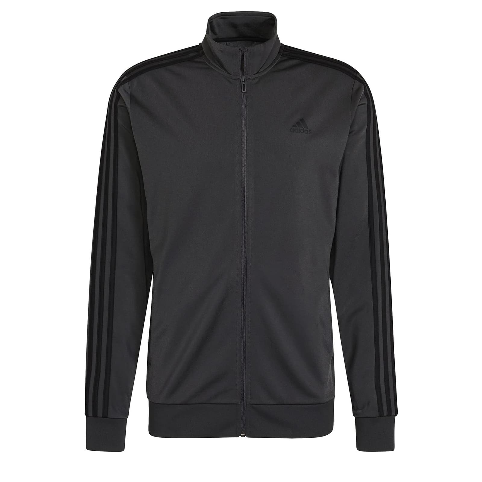 Adidas Men's Essentials Three Stripe Warm Up Track Jacket X-Large Gray $65 Value - Thumbnail 7