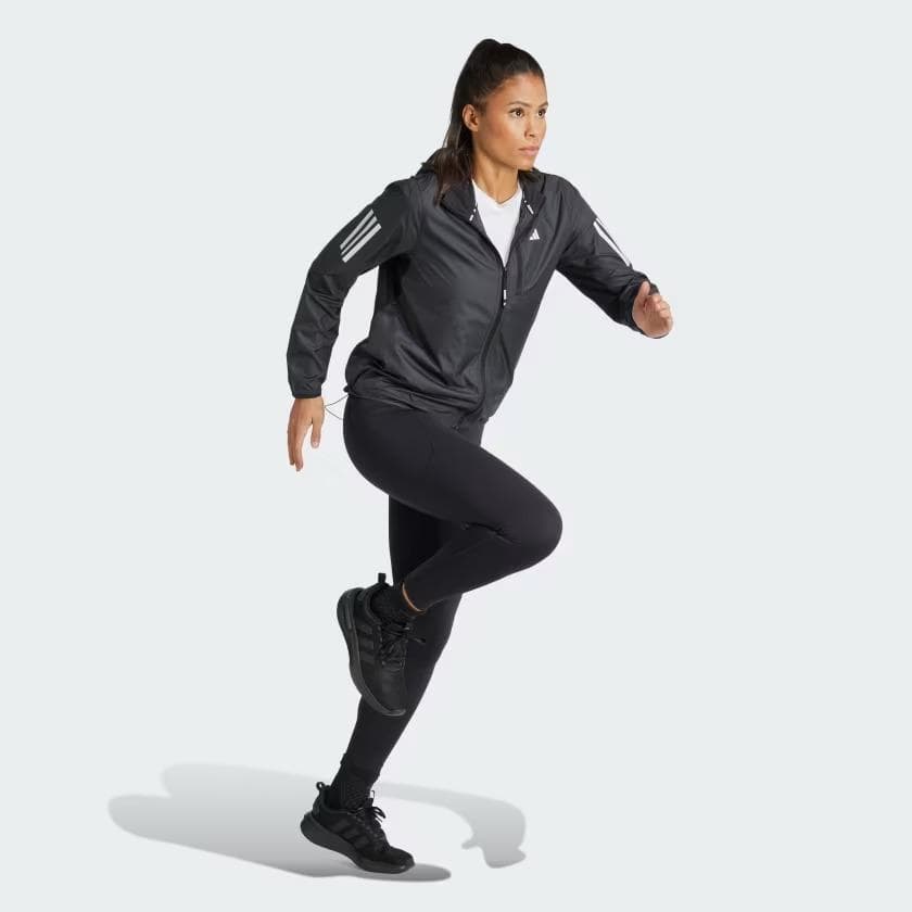 adidas Women's Own The Run Performance Jacket Black Small $97 Value - Thumbnail 7