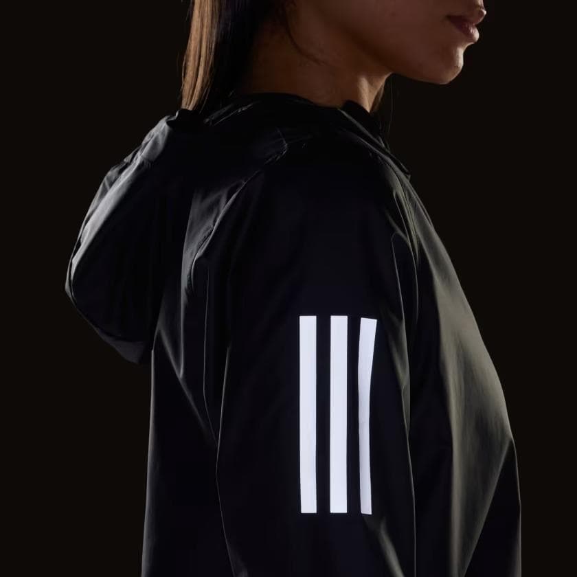 adidas Women's Own The Run Performance Jacket Black Small $97 Value - Thumbnail 5