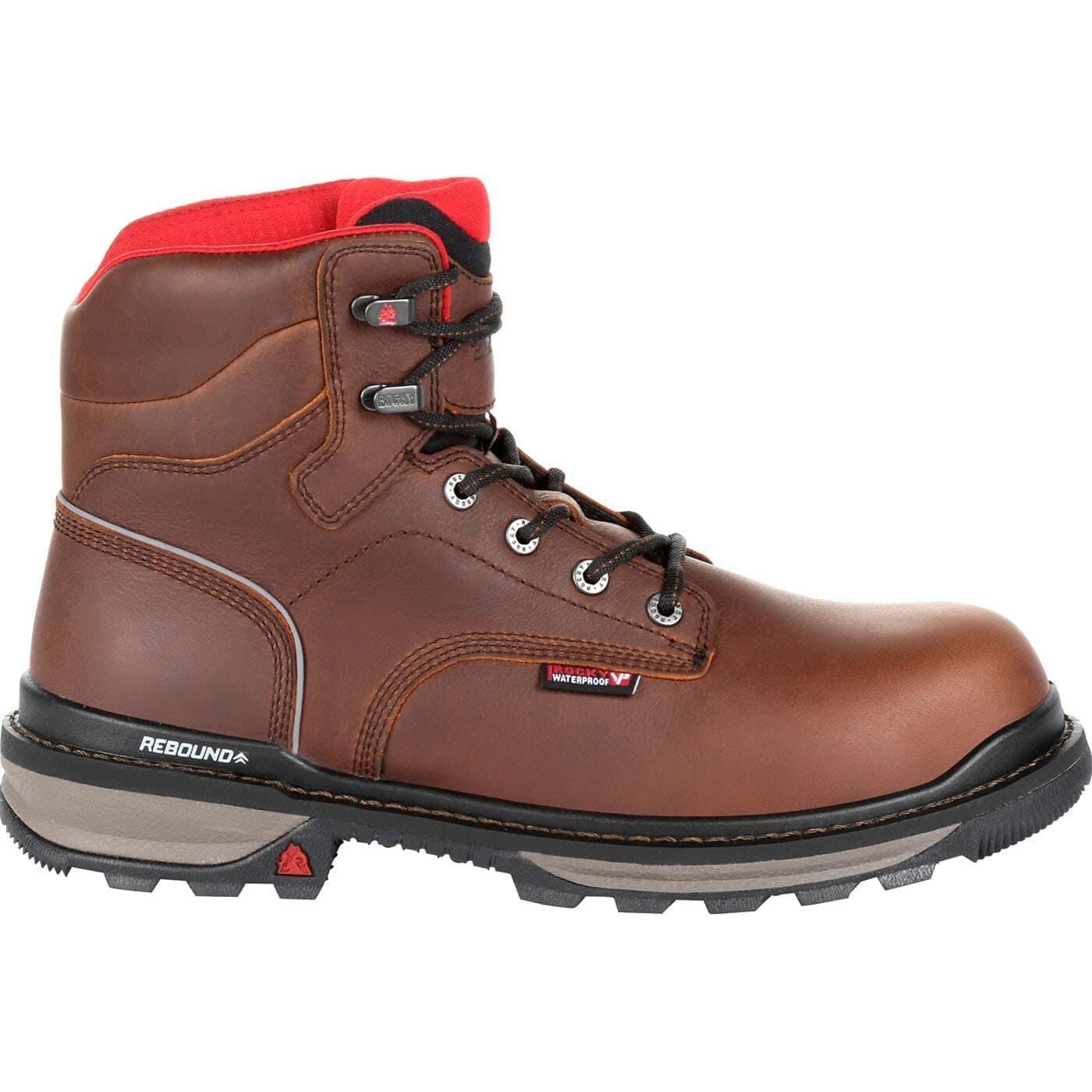 Rocky Rams Horn Waterproof Composite Toe Work Boot Dark Brown 7W $190 Value - Thumbnail 3