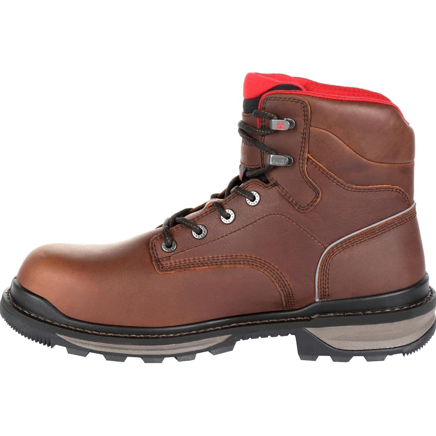 Rocky Rams Horn Waterproof Composite Toe Work Boot Dark Brown 7W $190 Value - Thumbnail 2