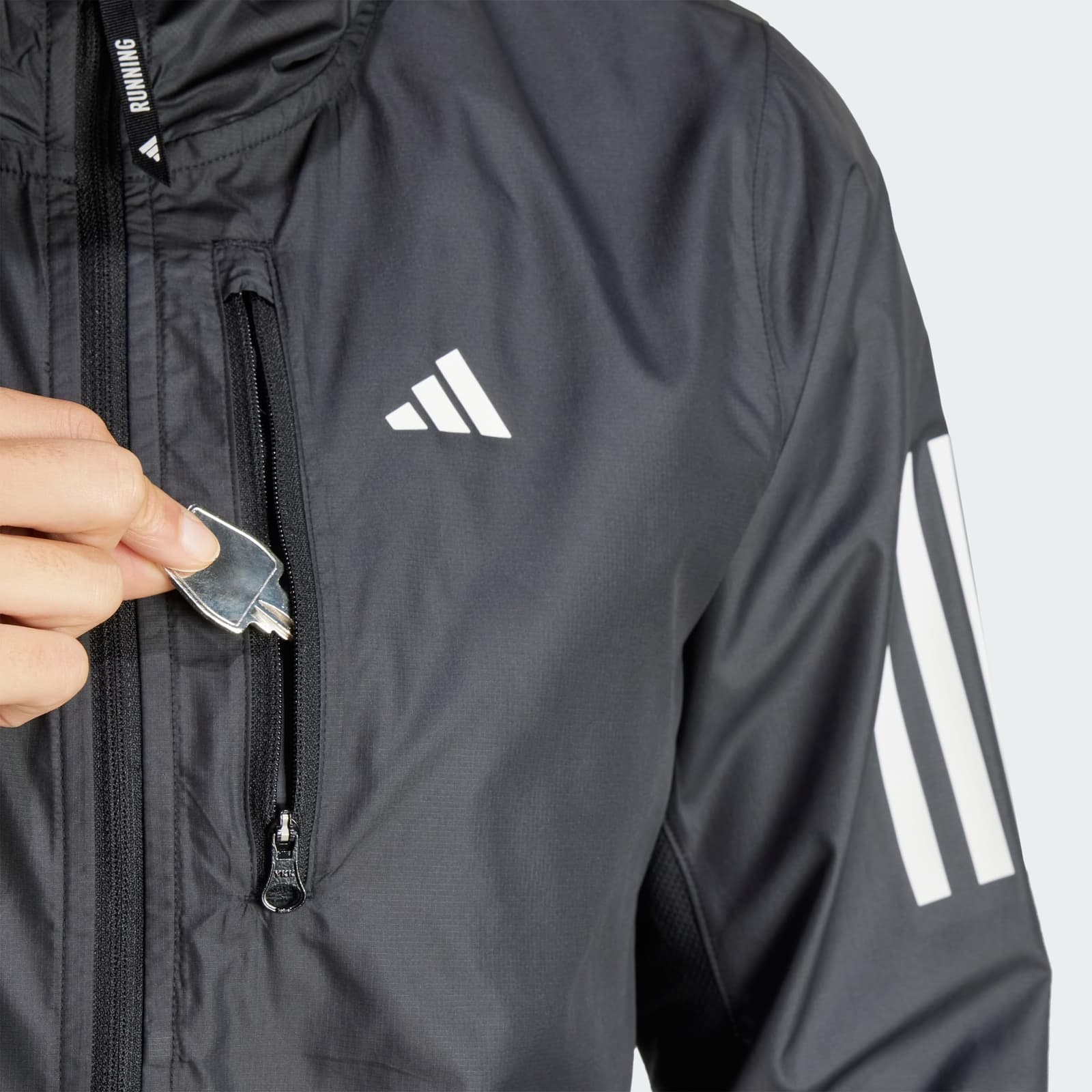 adidas Women's Own The Run Performance Jacket Black Small $97 Value - Thumbnail 3