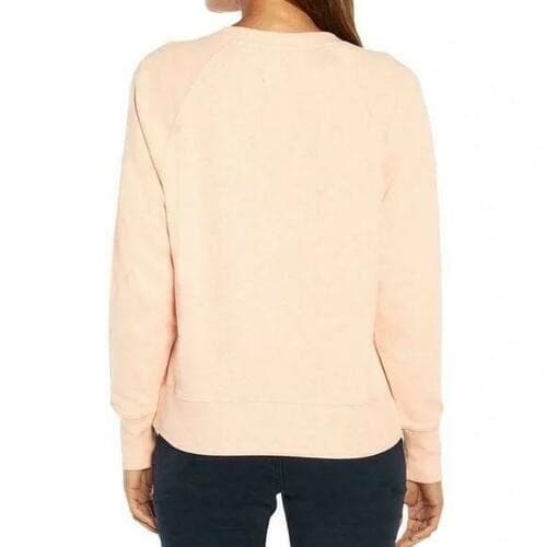 GAP Women's Long Sleeve Henley French Terry Sweatshirt Peach 2XL - Thumbnail 4