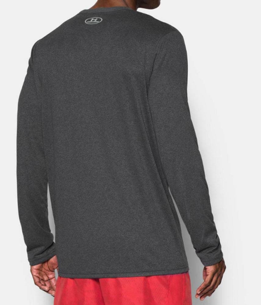 Under Armour Men's Gray Run Graphic Long Sleeve Fitted Heatgear T-shirt XL XXL - Thumbnail 2