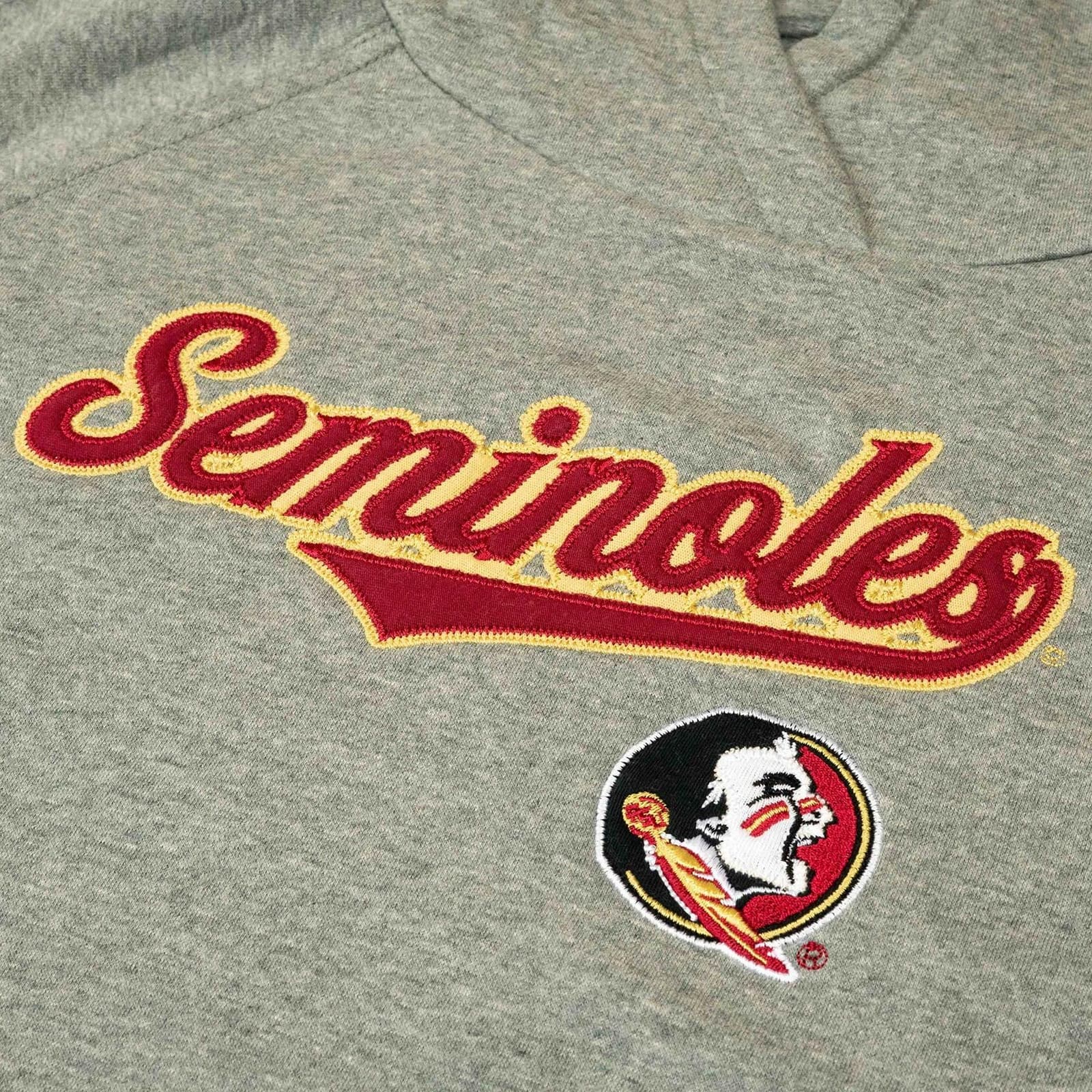 League Brand Women's Florida State Seminoles Academy Pullover Hoodie Gray Small - Thumbnail 4