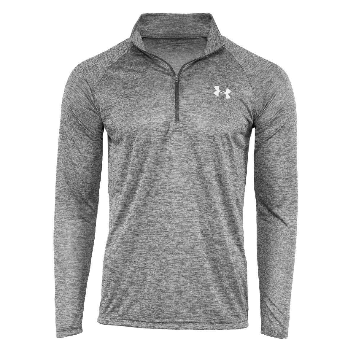 Under Armour Men's UA Tech Half Zip Pullover Top Space Dye Black 2XL - Thumbnail 7