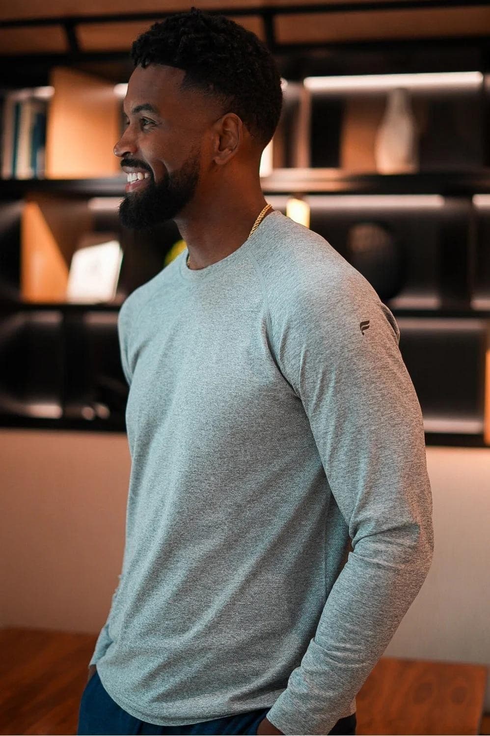 Fabletics Men's The Training Day Performance Long Sleeve T-shirt 2XL $67 Value - Thumbnail 4