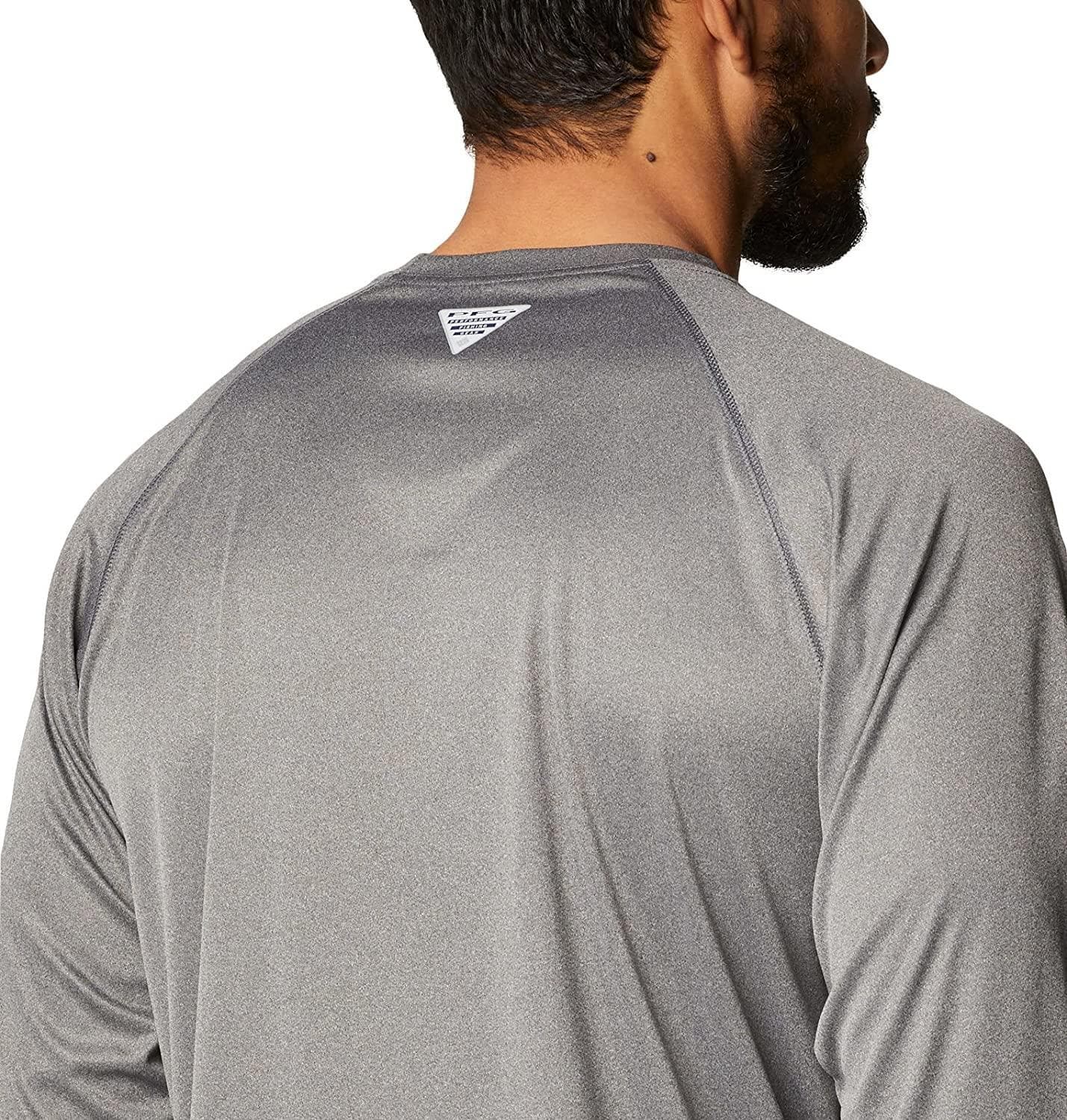 Columbia Men's Texas A&M Aggies Terminal Tackle Long Sleeve PFG Shirt Gray XLT - Thumbnail 4