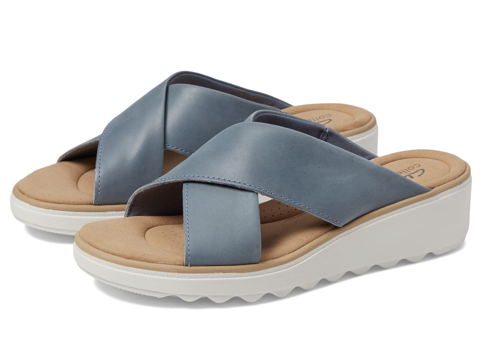 Clarks Women's Jillian Jem Crisscross Slip On Wedge Sandals $105 Value Size 9 - Thumbnail 6