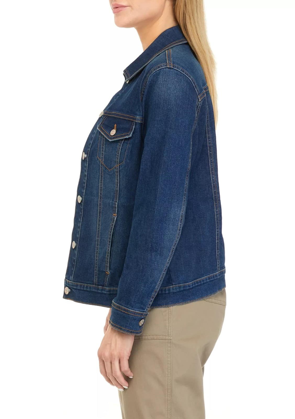 Gloria Vanderbilt Women's Amanda Soft Stretch Denim Jean Jacket XL $76 Value - Thumbnail 2
