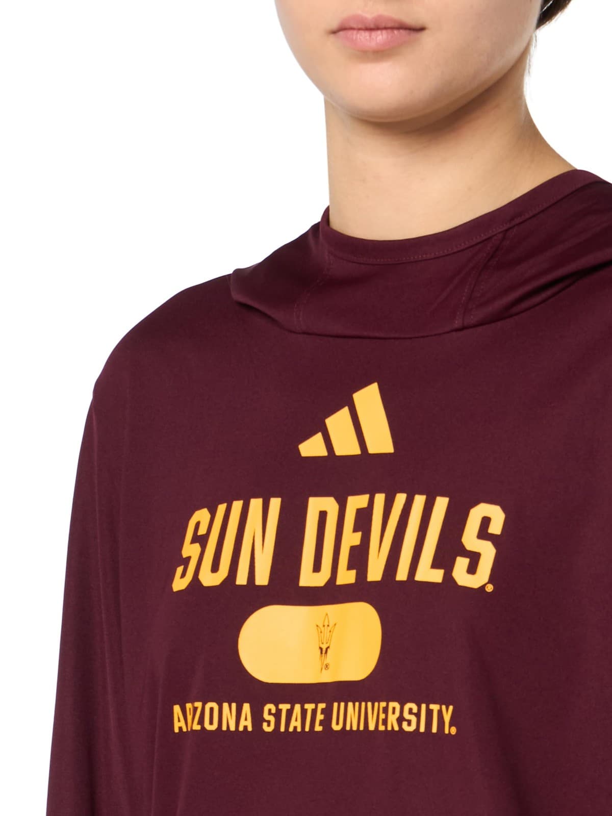 Adidas Women's Arizona State Sun Devils Aeroready Designed Training Hoodie XL - Thumbnail 3